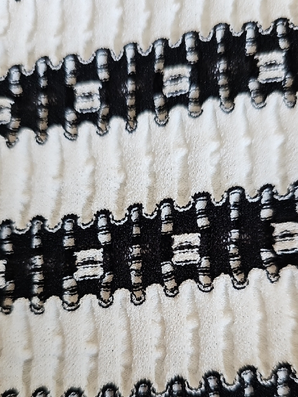 White House Black Market Black and White Striped Knit Top Set - Picture 5 of 5